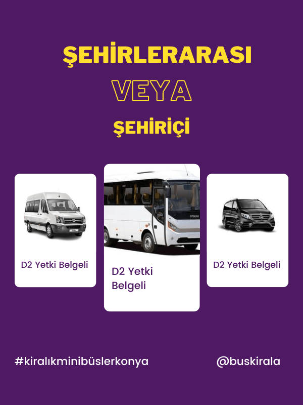 şehirlerarası minibüs kiralama konya