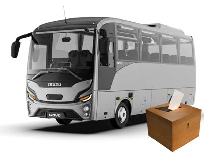 kiralık isuzu turkuaz seçim otobüsü