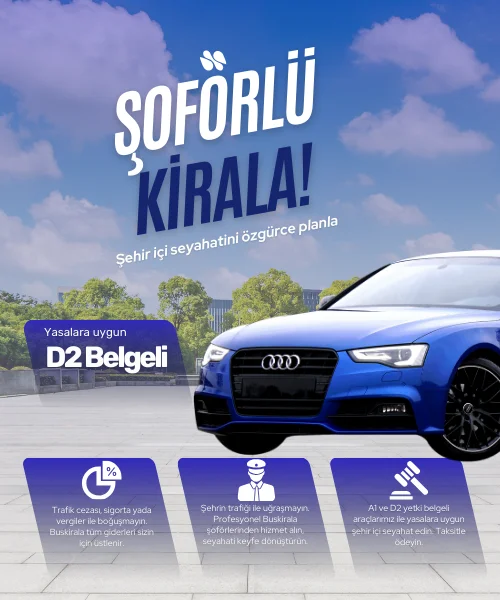 Şehir için şoförlü araç tahsis