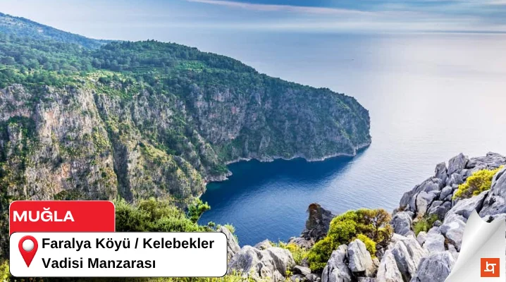 Faralya Köyü / Kelebekler Vadisi Manzarası
